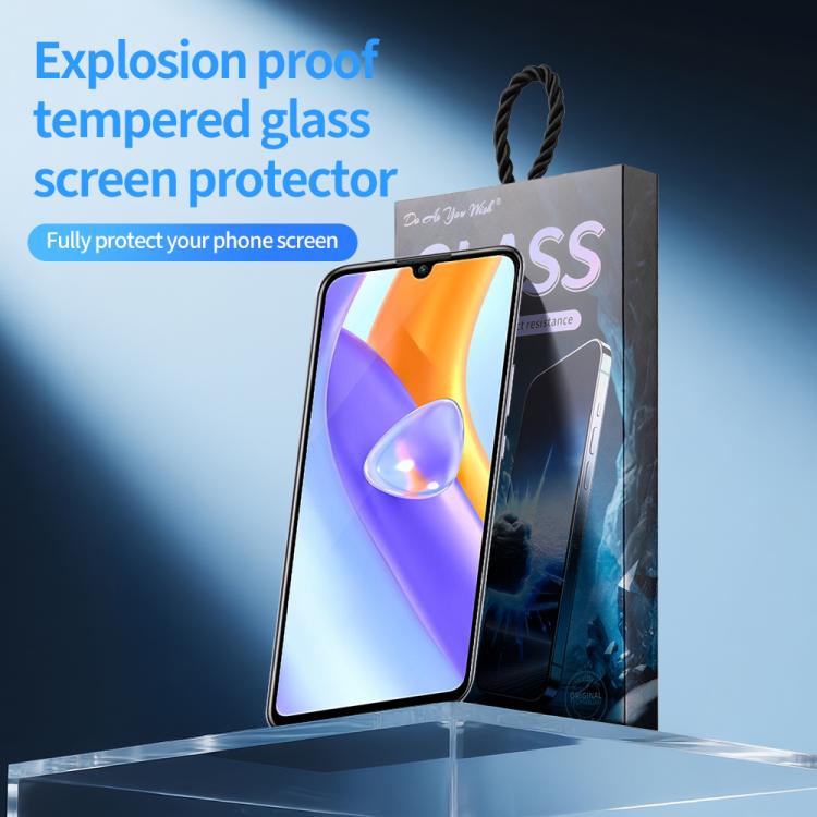 For Honor Play5 5G Do As You Wish Silk Screen Printed HD Tempered Glass Film - Black