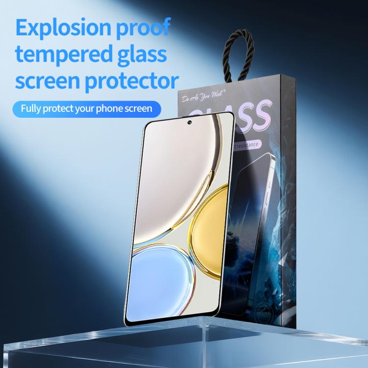 For Honor X9 Do As You Wish Silk Screen Printed HD Tempered Glass Film - Black