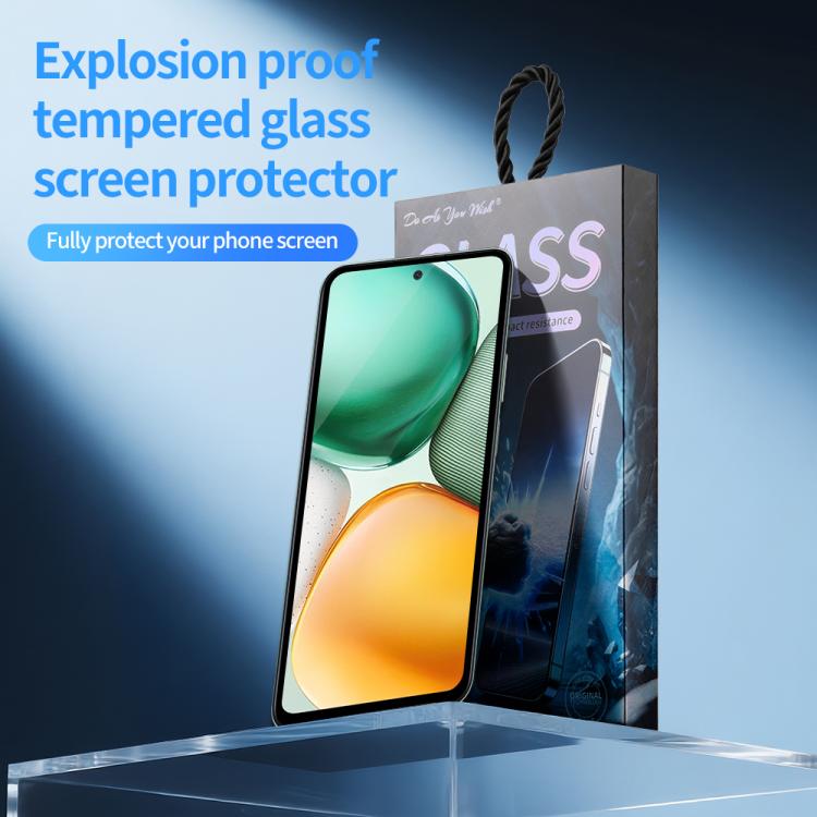 For Honor X7c 5G 5pcs / Pack Do As You Wish Silk Screen Printed HD Tempered Glass Film - Black