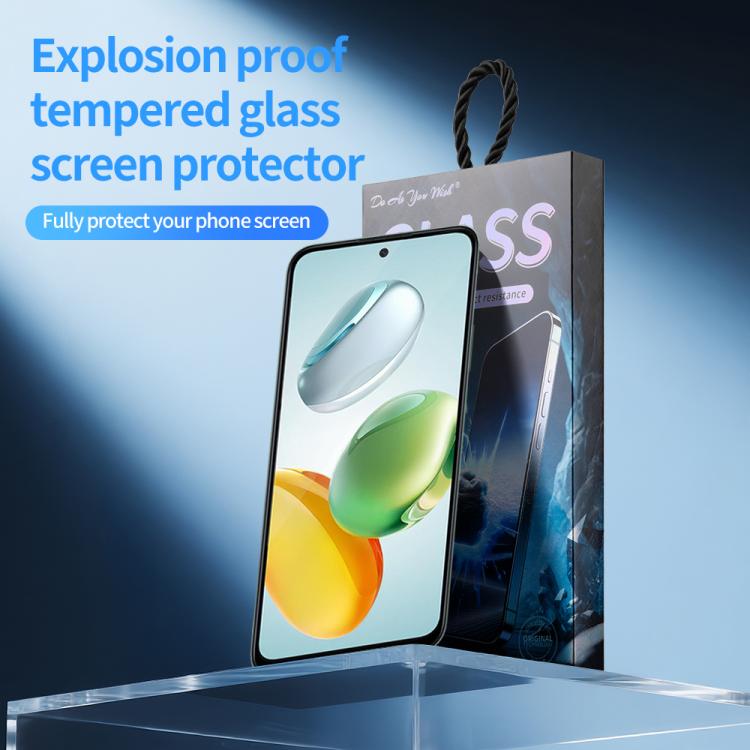 For Honor X7c 4G 5pcs / Pack Do As You Wish Silk Screen Printed HD Tempered Glass Film - Black