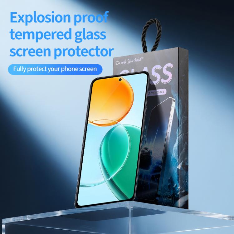 For Honor Play 9T 5G 5pcs / Pack Do As You Wish Silk Screen Printed HD Tempered Glass Film - Black