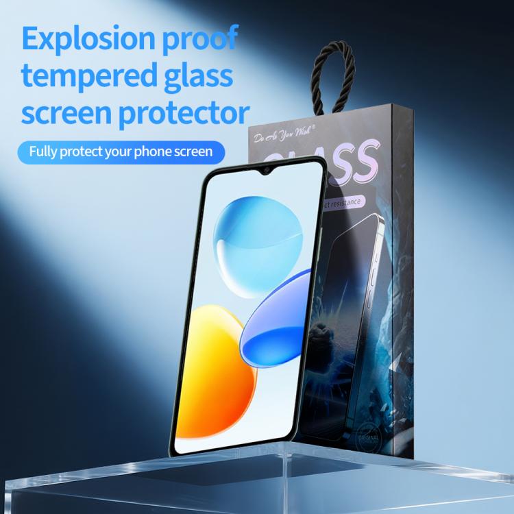 For Honor Play 50 5pcs / Pack Do As You Wish Silk Screen Printed HD Tempered Glass Film - Black