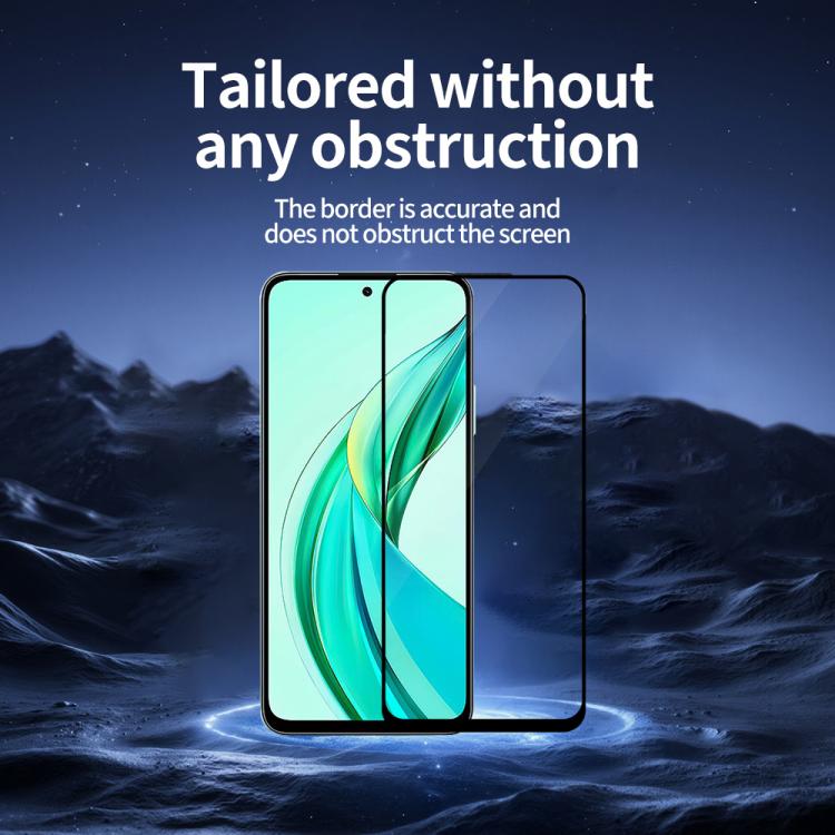 For Honor 90 Smart 5pcs / Pack Do As You Wish Silk Screen Printed HD Tempered Glass Film - Black