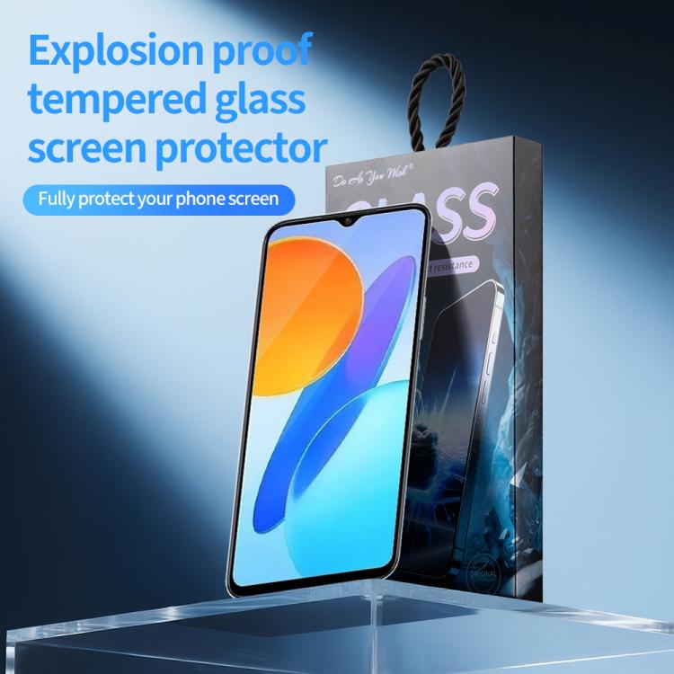 For Honor X6s 5pcs / Pack Do As You Wish Silk Screen Printed HD Tempered Glass Film - Black