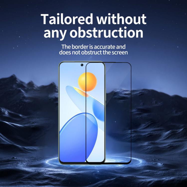 For Honor Play7T Pro 5pcs / Pack Do As You Wish Silk Screen Printed HD Tempered Glass Film - Black