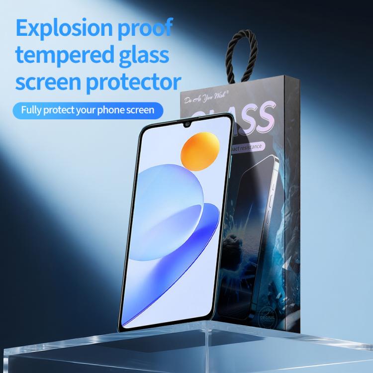 For Honor Play7T 5pcs / Pack Do As You Wish Silk Screen Printed HD Tempered Glass Film - Black