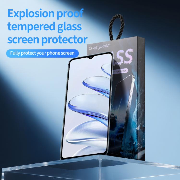 For Honor 70 Lite 5pcs / Pack Do As You Wish Silk Screen Printed HD Tempered Glass Film - Black