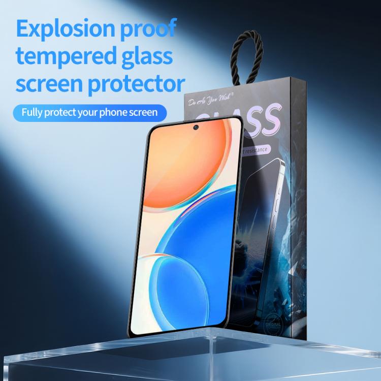 For Honor X8 4G 5pcs / Pack Do As You Wish Silk Screen Printed HD Tempered Glass Film - Black