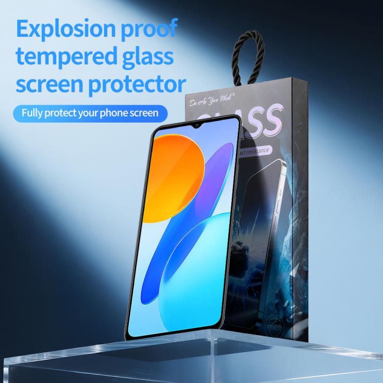 For Honor Play 30 5pcs / Pack Do As You Wish Silk Screen Printed HD Tempered Glass Film - Black