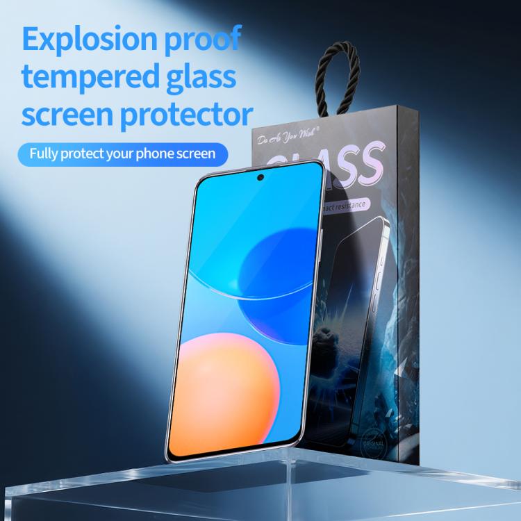 For Honor Play 5T Pro 5pcs / Pack Do As You Wish Silk Screen Printed HD Tempered Glass Film - Black