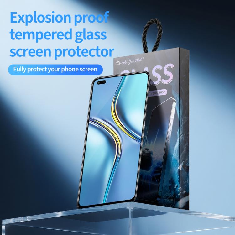 For Honor X20 5pcs / Pack Do As You Wish Silk Screen Printed HD Tempered Glass Film - Black