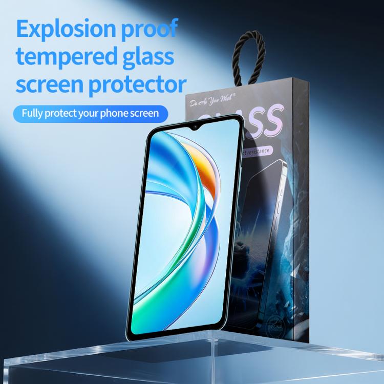 For Honor Play 9A 5pcs / Pack Do As You Wish Silk Screen Printed HD Tempered Glass Film - Black