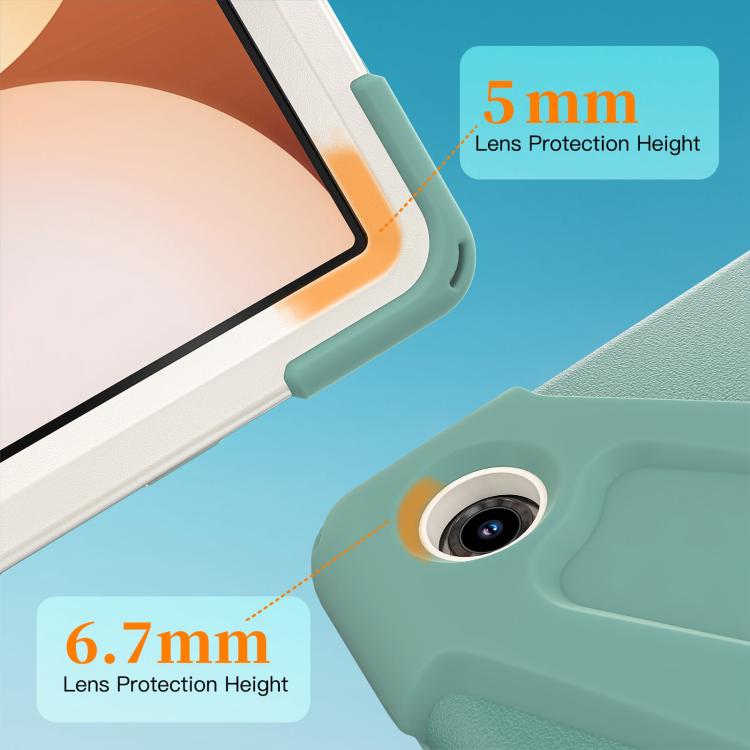 For Samsung Galaxy Tab A11+ Rotatable Holder Silicone Hybrid PC Tablet Case with Shoulder Strap
