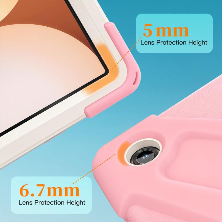 For Samsung Galaxy Tab A11+ Rotatable Holder Silicone Hybrid PC Tablet Case with Shoulder Strap