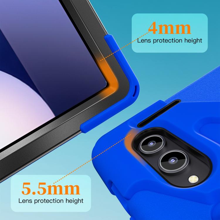 For Samsung Galaxy Tab S11 Ultra Rotatable Holder Silicone Hybrid PC Tablet Case with Shoulder Strap