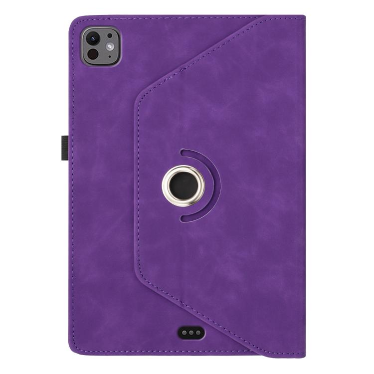 For iPad Air 11 2026 / 2025 / 2024 Smile Embossed Rotation Holder Leather Smart Tablet Case