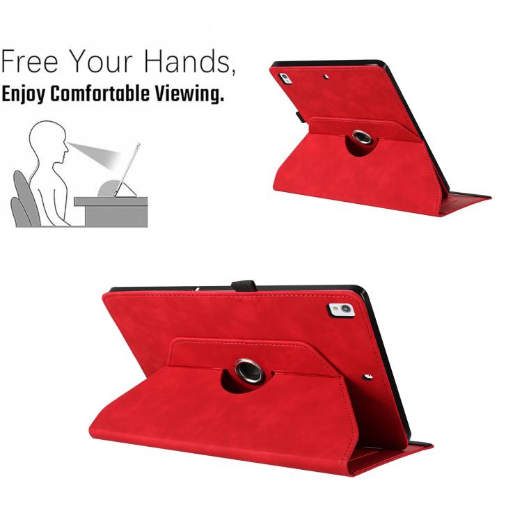 For iPad 10.2 2020 / 2019 / 10.5 2019 Smile Embossed Rotation Holder Leather Smart Tablet Case