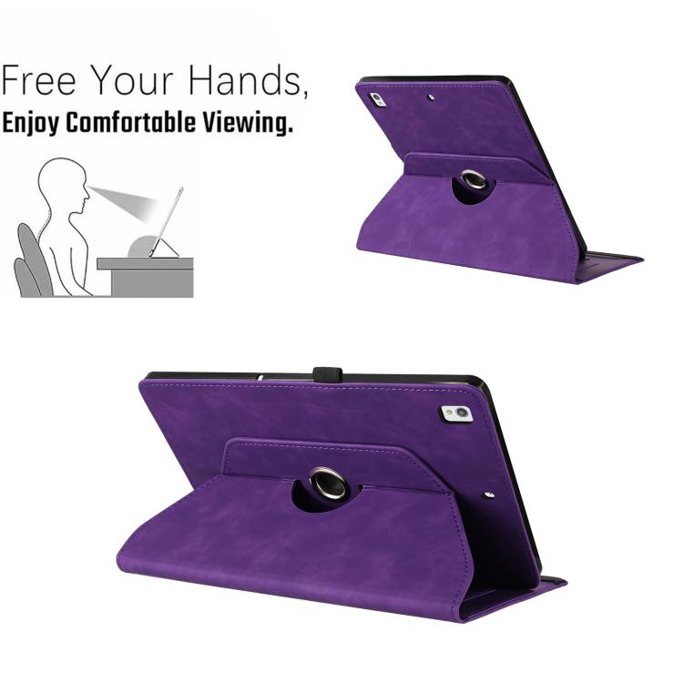 For iPad 10.2 2020 / 2019 / 10.5 2019 Smile Embossed Rotation Holder Leather Smart Tablet Case
