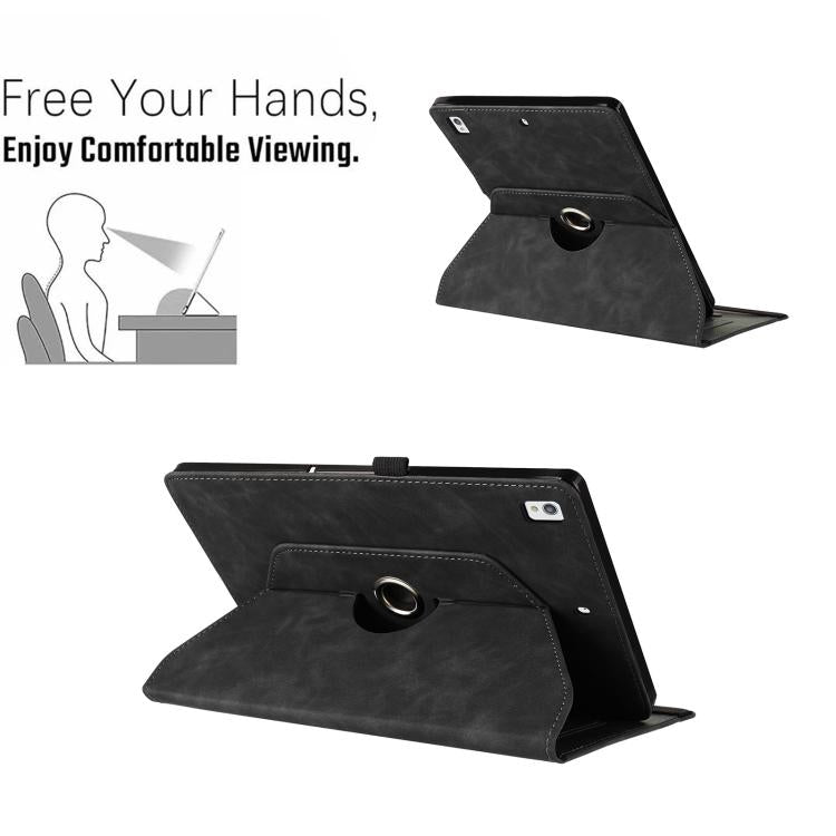 For iPad 10.2 2020 / 2019 / 10.5 2019 Smile Embossed Rotation Holder Leather Smart Tablet Case