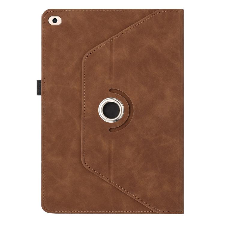 For iPad Air 2 / 1 / 9.7 2018 / 2017 Smile Embossed Rotation Holder Leather Smart Tablet Case