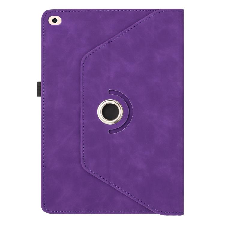 For iPad Air 2 / 1 / 9.7 2018 / 2017 Smile Embossed Rotation Holder Leather Smart Tablet Case