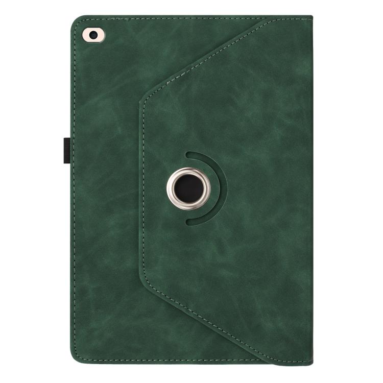 For iPad Air 2 / 1 / 9.7 2018 / 2017 Smile Embossed Rotation Holder Leather Smart Tablet Case