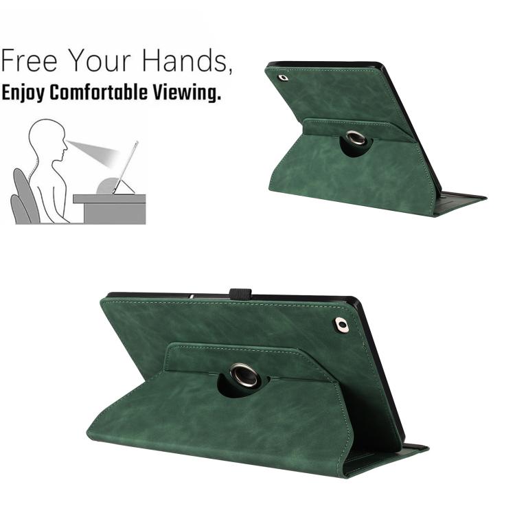 For iPad Air 2 / 1 / 9.7 2018 / 2017 Smile Embossed Rotation Holder Leather Smart Tablet Case