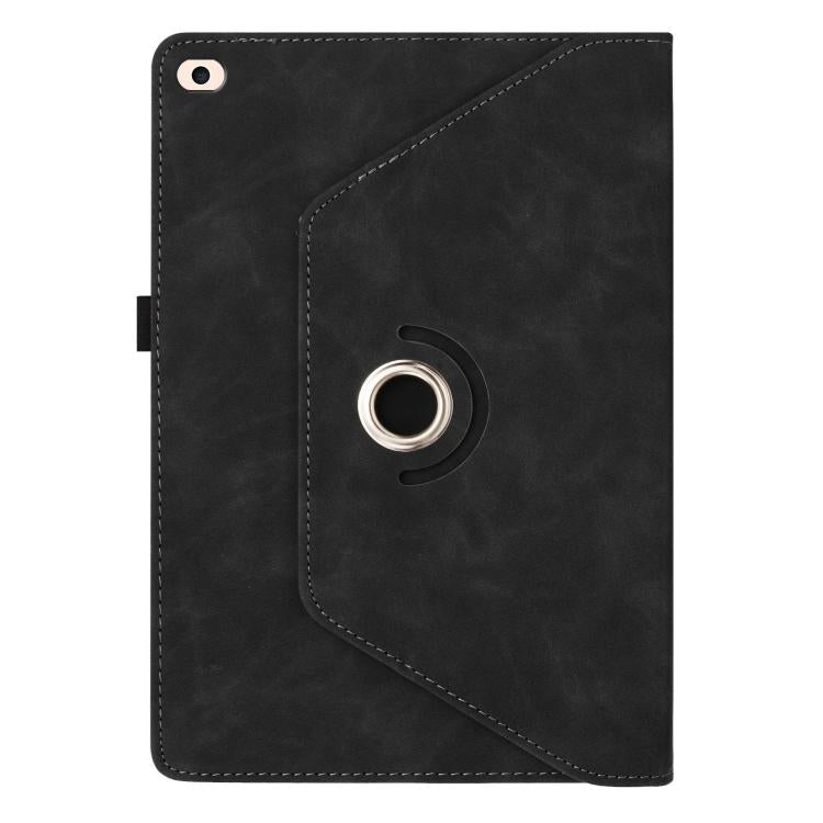 For iPad Air 2 / 1 / 9.7 2018 / 2017 Smile Embossed Rotation Holder Leather Smart Tablet Case