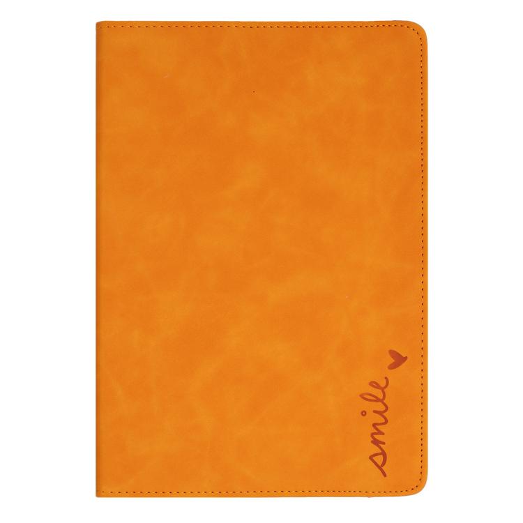 For Samsung Galaxy Tab A11+ / A9+ Smile Embossed Rotation Holder Leather Smart Tablet Case
