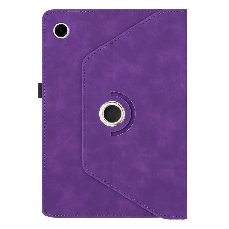 For Samsung Galaxy Tab A11+ / A9+ Smile Embossed Rotation Holder Leather Smart Tablet Case