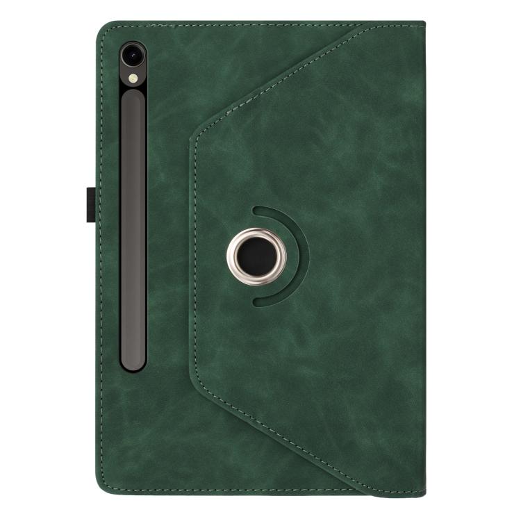 For Samsung Galaxy Tab S10 FE / S9 Smile Embossed Rotation Holder Leather Smart Tablet Case