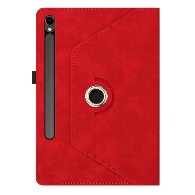 For Samsung Galaxy Tab S10+ / S9 FE+ Smile Embossed Rotation Holder Leather Smart Tablet Case