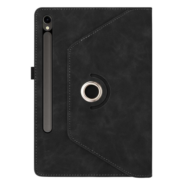 For Samsung Galaxy Tab S10+ / S9 FE+ Smile Embossed Rotation Holder Leather Smart Tablet Case