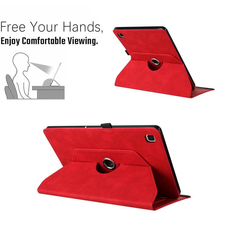For Samsung Galaxy Tab S6 Lite 2024 Smile Embossed Rotation Holder Leather Smart Tablet Case