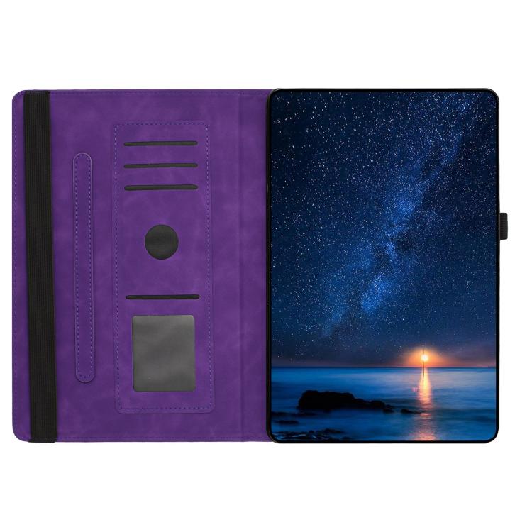 For Samsung Galaxy Tab S6 Lite 2024 Smile Embossed Rotation Holder Leather Smart Tablet Case