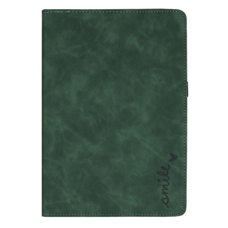 For Samsung Galaxy Tab S6 Lite 2024 Smile Embossed Rotation Holder Leather Smart Tablet Case