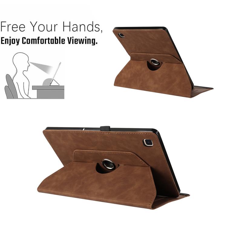 For Samsung Galaxy Tab A7 2020 Smile Embossed Rotation Holder Leather Smart Tablet Case