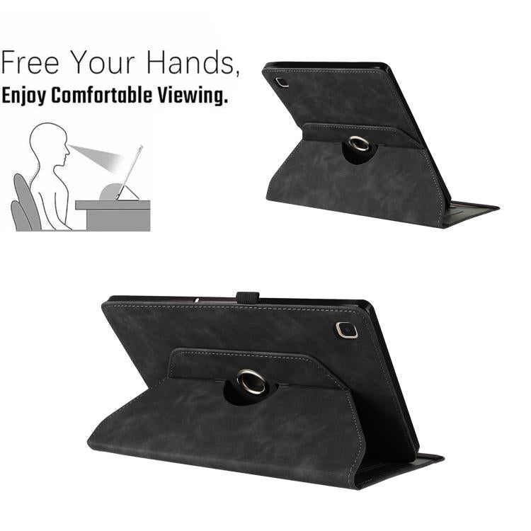 For Samsung Galaxy Tab A7 2020 Smile Embossed Rotation Holder Leather Smart Tablet Case