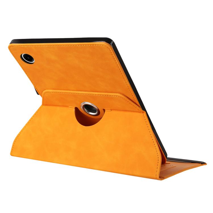For Samsung Galaxy Tab A11 / A9 Smile Embossed Rotation Holder Leather Tablet Case