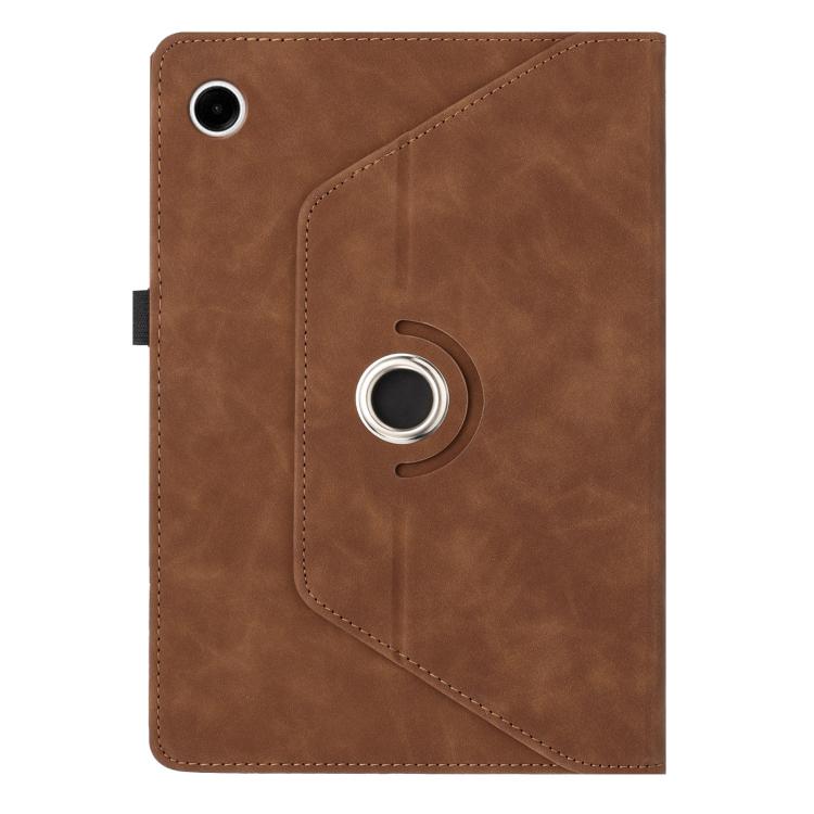 For Samsung Galaxy Tab A11 / A9 Smile Embossed Rotation Holder Leather Tablet Case