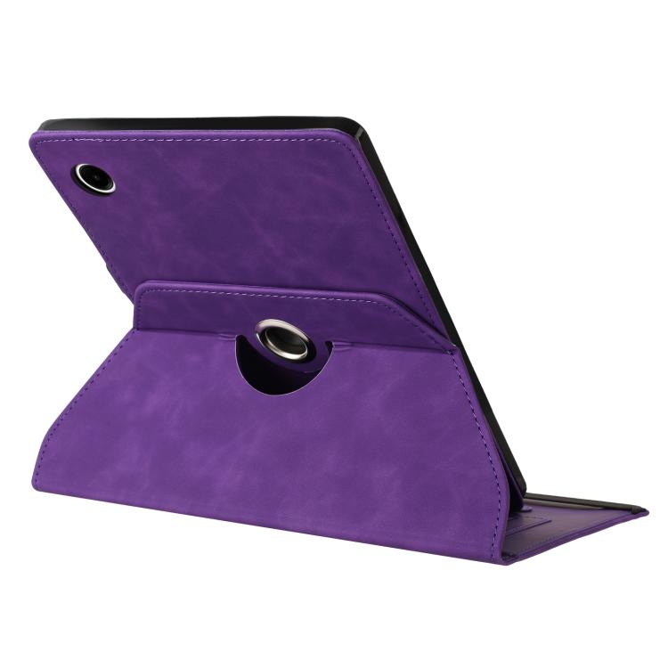 For Samsung Galaxy Tab A11 / A9 Smile Embossed Rotation Holder Leather Tablet Case