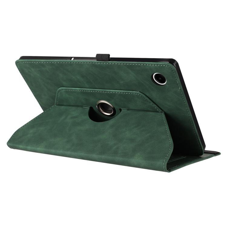 For Samsung Galaxy Tab A11 / A9 Smile Embossed Rotation Holder Leather Tablet Case