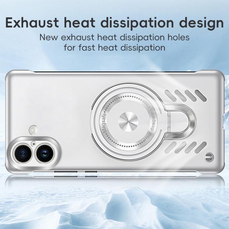 For iPhone 17 Ice Sense Series Graphene Cooling MagSafe Holder Phone Case
