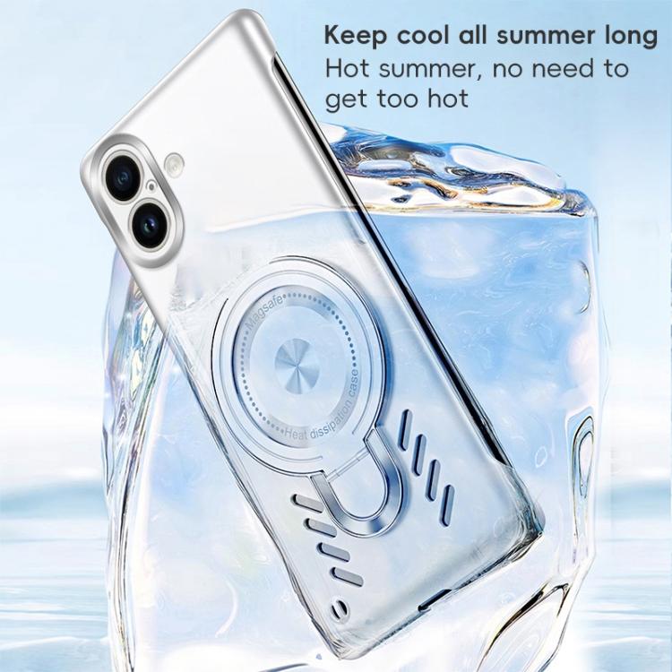 For iPhone 17 Ice Sense Series Graphene Cooling MagSafe Holder Phone Case