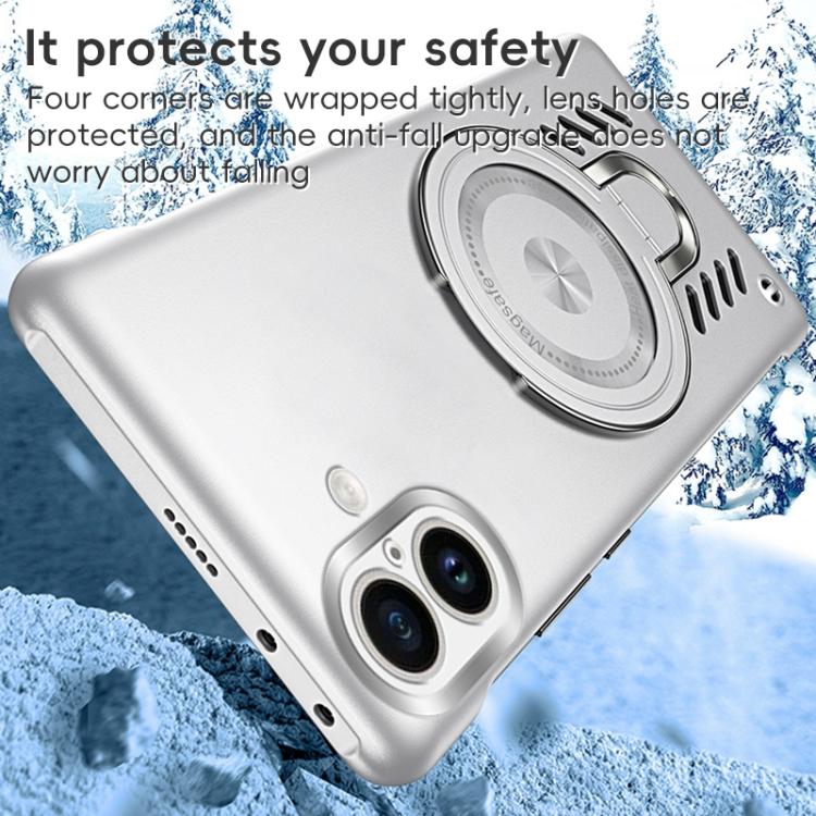 For iPhone 17 Ice Sense Series Graphene Cooling MagSafe Holder Phone Case