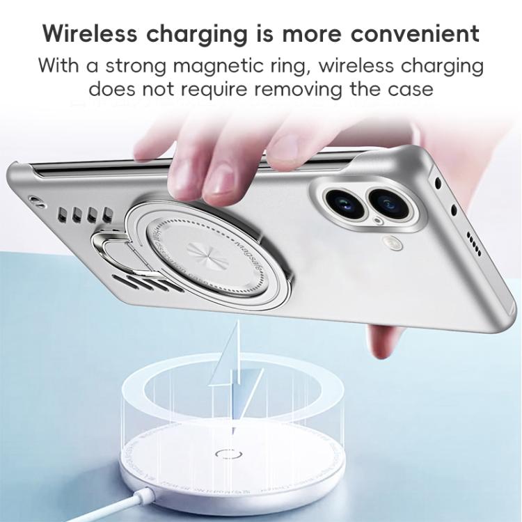 For iPhone 17 Ice Sense Series Graphene Cooling MagSafe Holder Phone Case