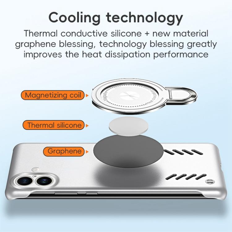 For iPhone 17 Ice Sense Series Graphene Cooling MagSafe Holder Phone Case