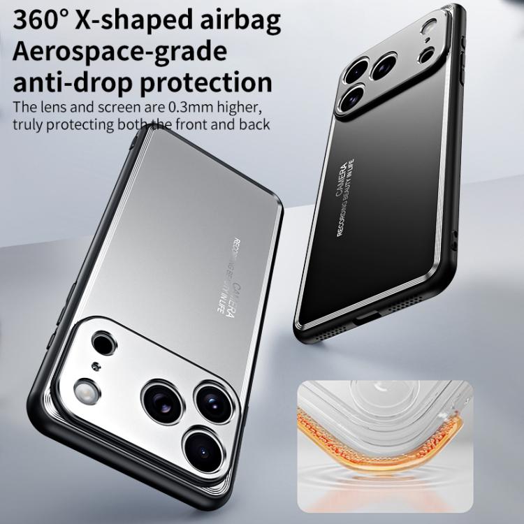 For iPhone 17 Frosted Metal Phone Case