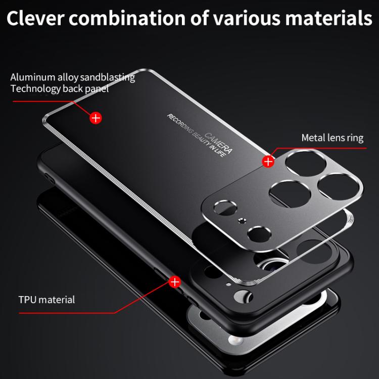 For iPhone 17 Frosted Metal Phone Case