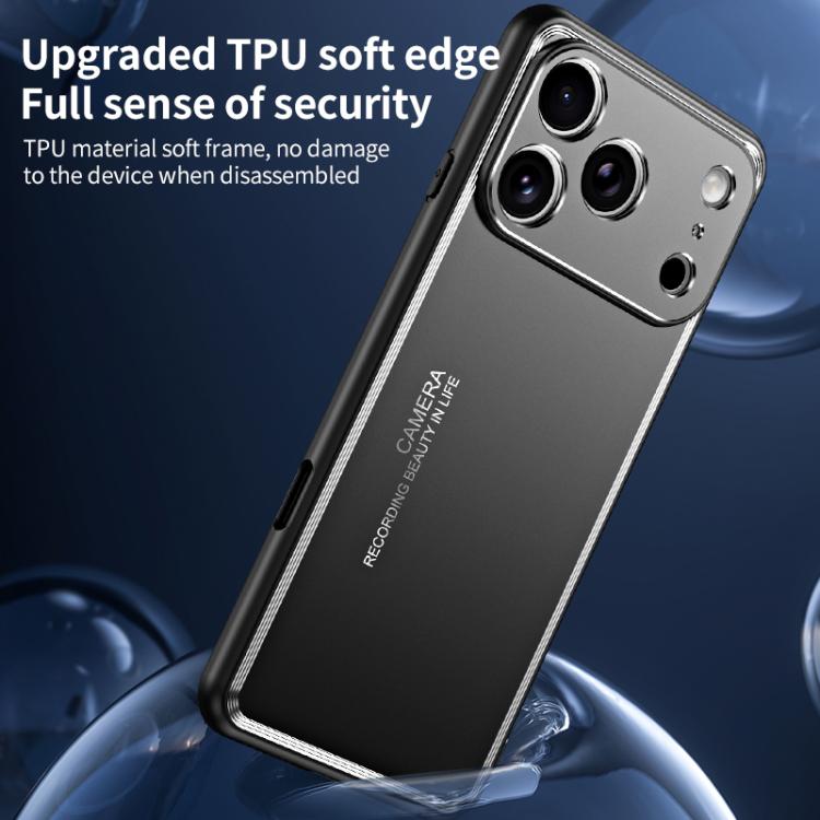 For iPhone 17 Frosted Metal Phone Case